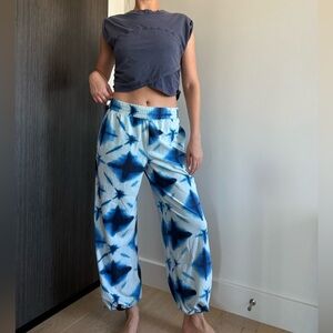 Free People Hot Shot Set Blue Tie-Dye Women's Pants